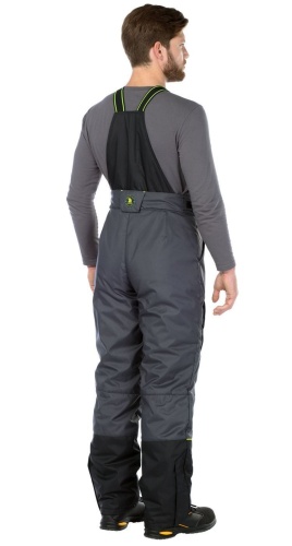 Костюм мужской утепленный "Брукс" с брюками цв. т.серый-черный