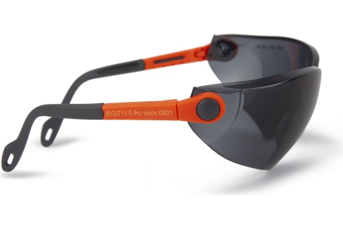 JSG2711-S Pro vision Очки защитные открытого типа с регулировкой дужек по наклону и длине, дымчатые линзы из ударопрочного поликарбоната