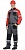 Костюм "Лигор" куртка, брюки  т.серый с красным и черным 